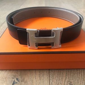 Hermes authentic H leather belt